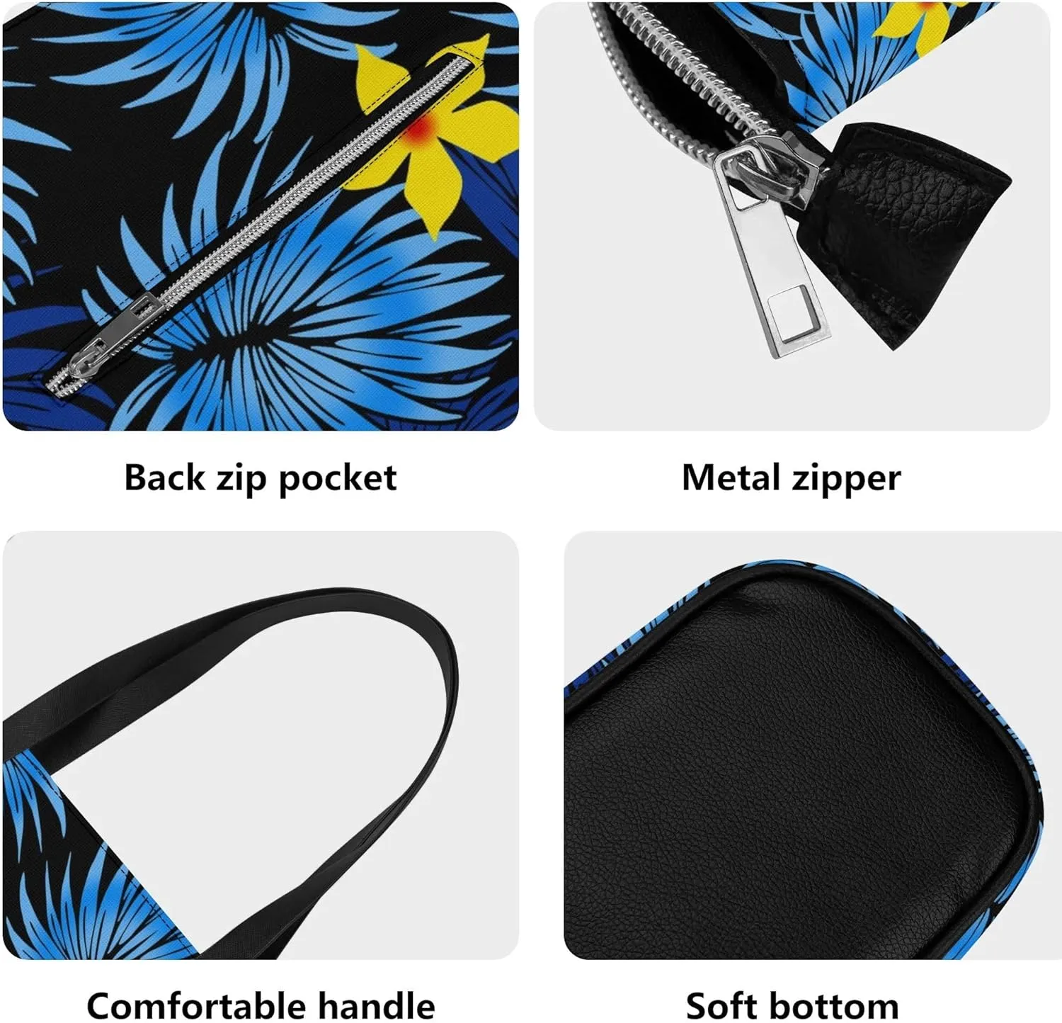 New Women'S Handbags And Purses Polynesian Custom Patterned Pu Shoulder Bag Durable Storage Bag