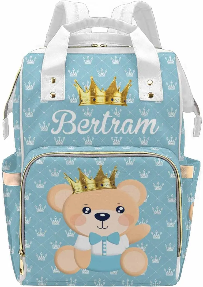 Newcos Custom Name Diaper Bag Backpack Waterproof Nursing Baby Bags for Mom Personalized Nursing Mommy Daypack Nylon Waterproof Travel Backpack