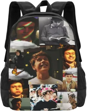 Nick Actors Robinson Backpack Laptop Computer Bag Double Shoulder Bags Casual Daypack for Travel Work Business Outdoor 15.6 Inch