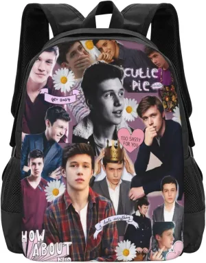 Nick Actors Robinson Backpack Laptop Computer Bag Double Shoulder Bags Casual Daypack for Travel Work Business Outdoor 15.6 Inch