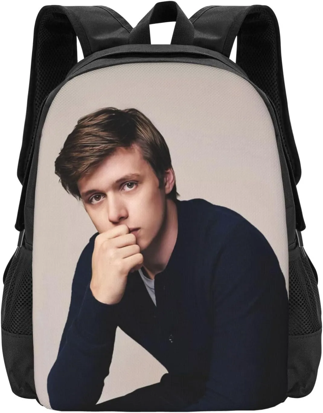 Nick Actors Robinson Backpack Laptop Computer Bag Double Shoulder Bags Casual Daypack for Travel Work Business Outdoor 15.6 Inch