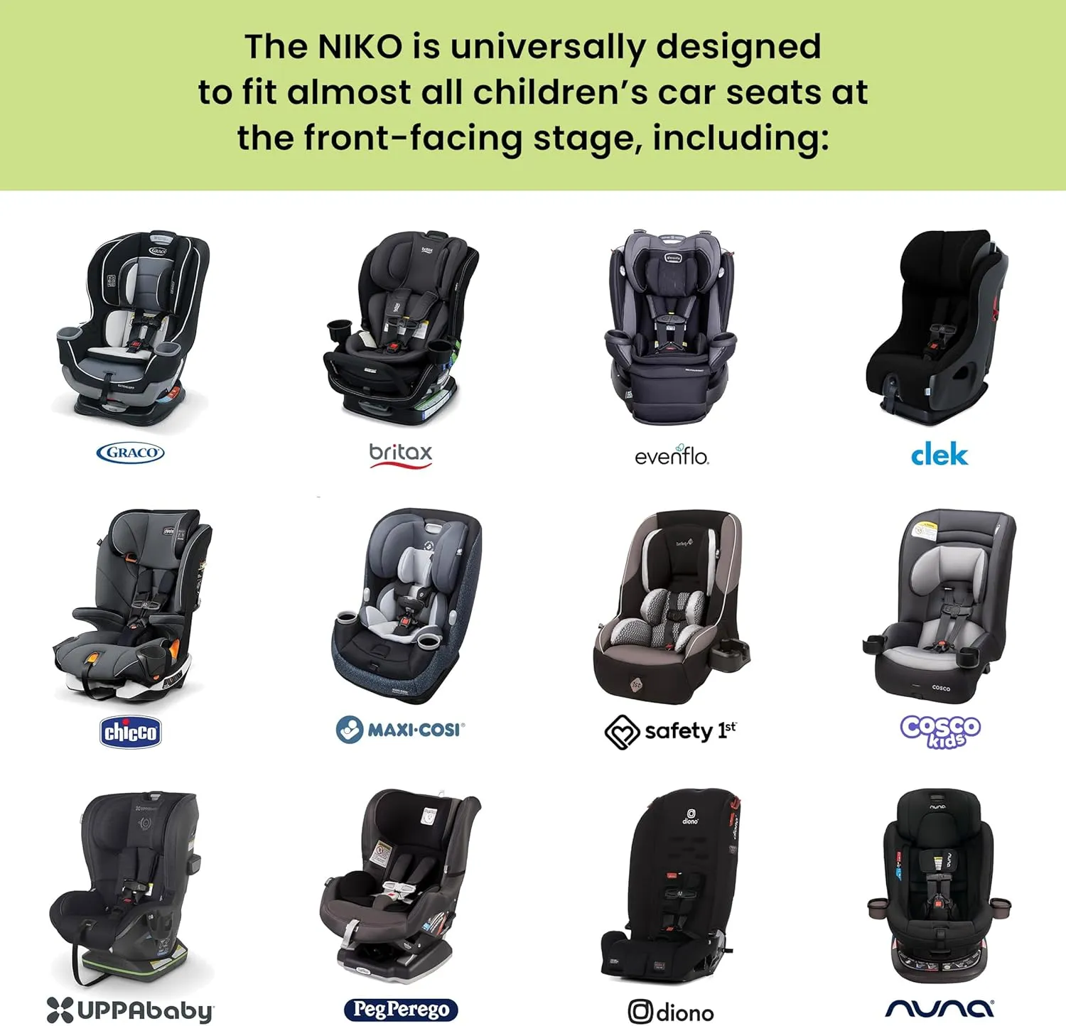 Niko Easy-Wash Children's Car Seat Cover & Liner - 100% Cotton Jersey Blue Unicorn - Fits Most Toddler Car Seats - Universal Fit - Waterproof SEAT Bottom - Machine Wash and Dry