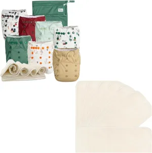 Nora's Nursery Cloth Diapers   7 Pack Inserts with Snap