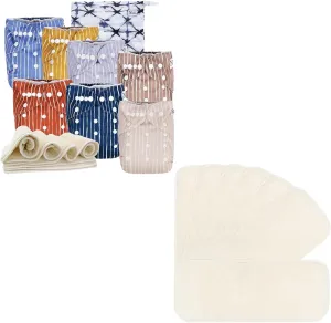 Nora's Nursery Cloth Diapers   7 Pack Inserts with Snap