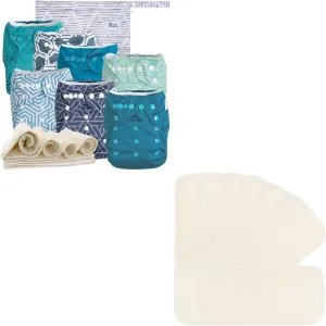 Nora's Nursery Cloth Diapers   7 Pack Inserts with Snap
