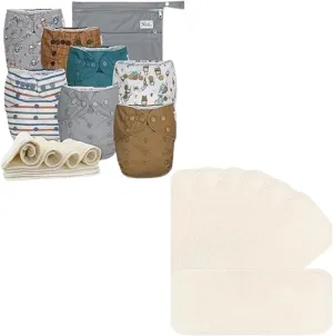 Nora's Nursery Cloth Diapers   7 Pack Inserts with Snap