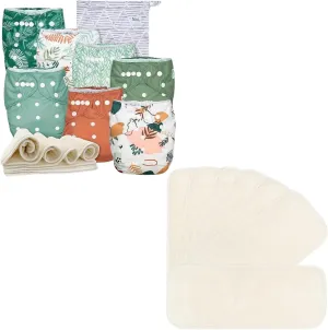 Nora's Nursery Cloth Diapers   7 Pack Inserts with Snap