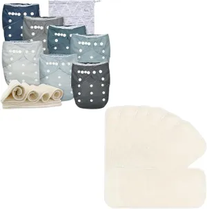 Nora's Nursery Cloth Diapers   7 Pack Inserts with Snap
