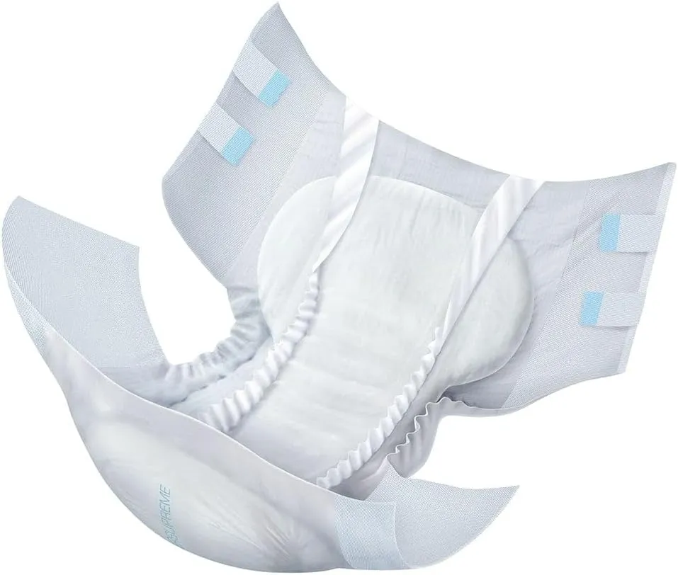 NorthShore Supreme Incontinence Tab-Style Briefs for Men and Women, White, X-Large, Trial Pack/4
