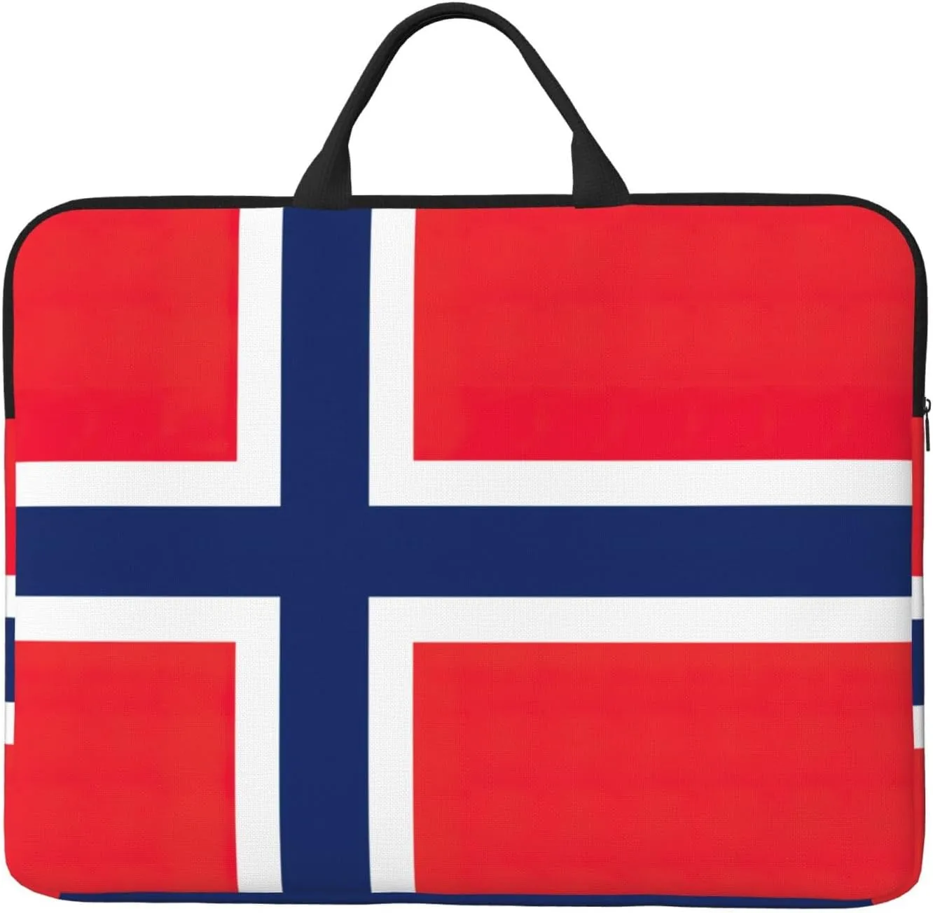 Norwegian flag print Durable Travel Laptop Bag HandBag Shockproof Carrying Bag Briefcase for 14inch Laptop Notebook