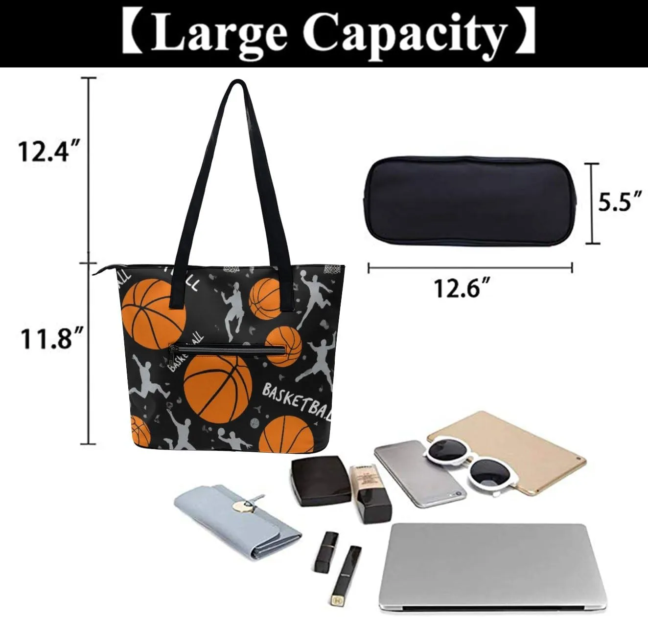 Novelty Handbag for Adults, Women's Large Capacity Tote Bag Laptop Bags with Compartment for Business