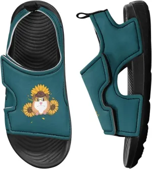 Nylon buckle Daisy Floral Hamster Kids' Sandals for Boys Suitable for Outdoor Play Fashioned Walking Shoes