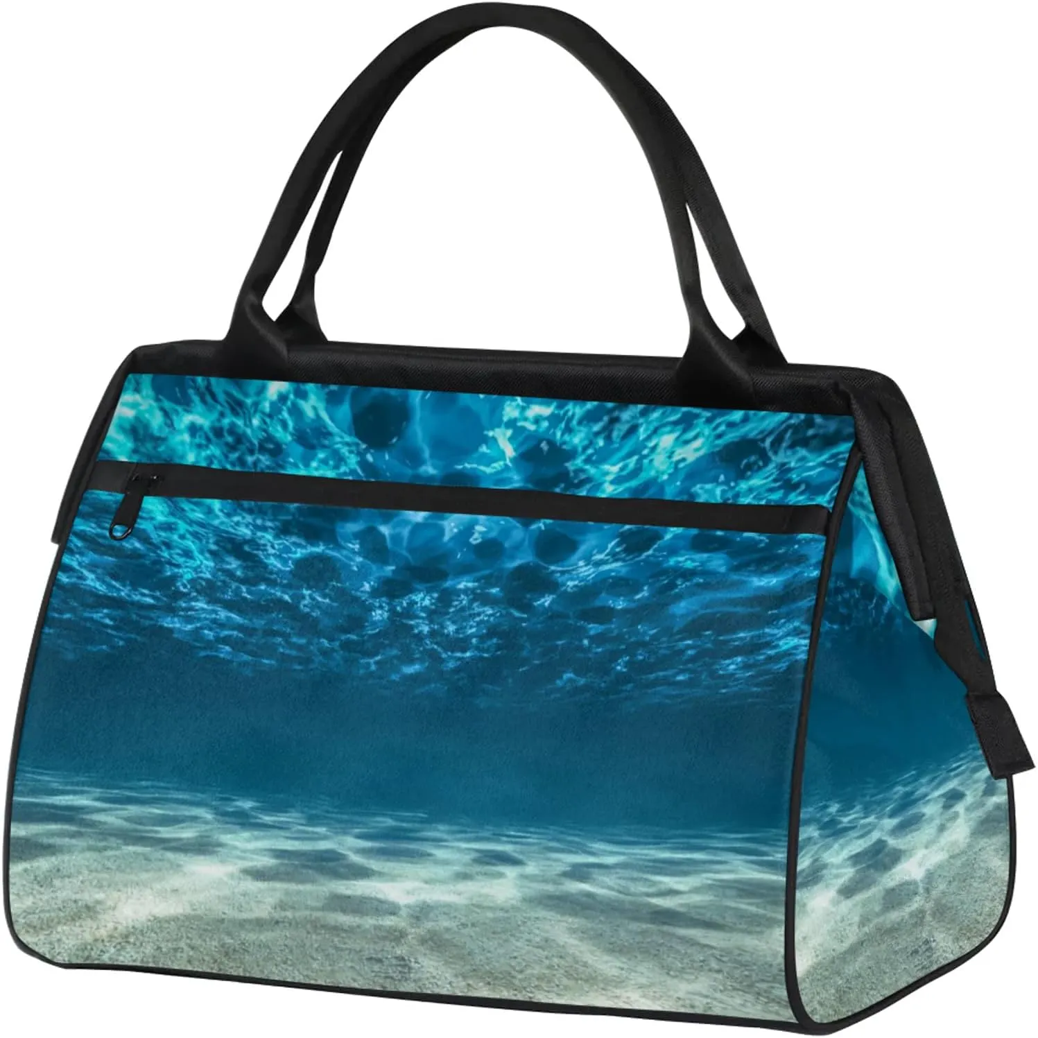 Ocean Summer Sunshine Travel Duffel Bag Gym Tote Bag for Women Men Waterproof Weekend Overnight Bag Carry On Tote Luggage with Pocket Personal Item Bags Sports Bag fit Travel Sports Gym Yoga