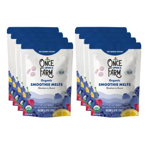 Once Upon a Farm Organic Smoothie Melts, Blueberry Burst, 8ct, For Ages 12 Months  , Made with Whole Milk