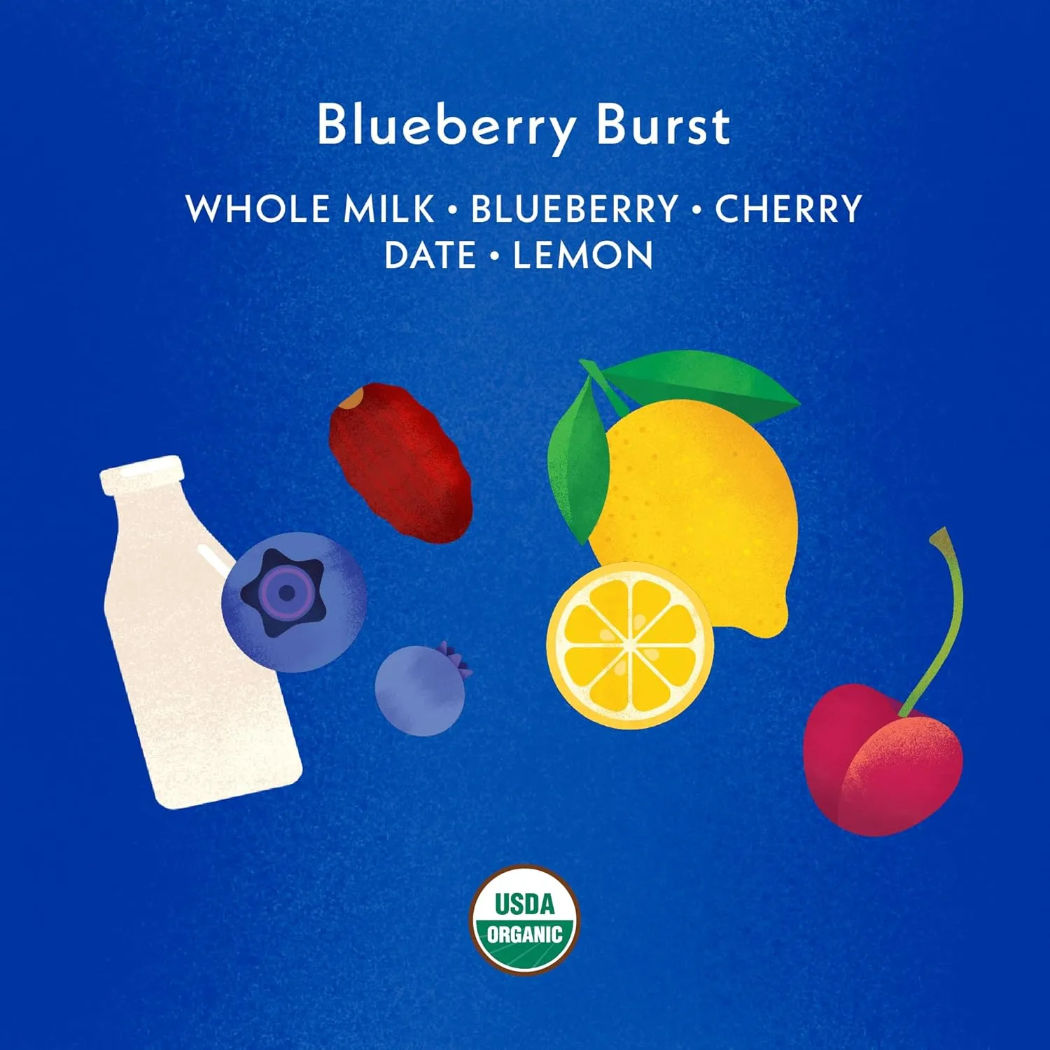 Once Upon a Farm Organic Smoothie Melts, Blueberry Burst, 8ct, For Ages 12 Months  , Made with Whole Milk