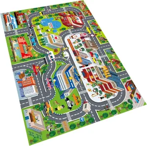 Oriate Kids Dream Mat Modern City Toy Activity Playmat, Parent-Child Interaction Game Map Rug, Ideal Children's Educational Road Traffic City Life Pretend Play 552-C