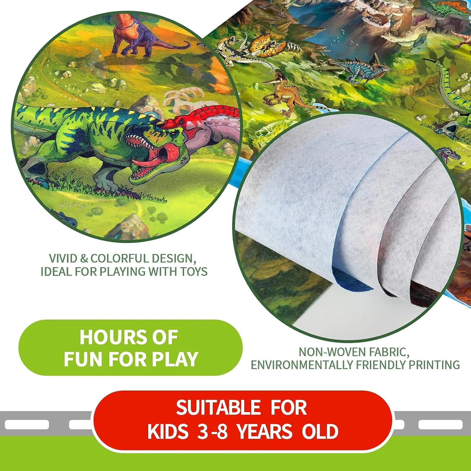 Oriate Kids Dream Mat Modern City Toy Activity Playmat, Parent-Child Interaction Game Map Rug, Ideal Children's Educational Road Traffic City Life Pretend Play 552-C