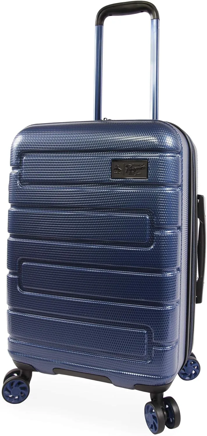 Original Penguin Crimson 21" Hardside Carry-on Spinner Luggage,Telescoping Handles, Metallic Blue, One Size