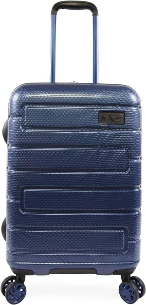 Original Penguin Crimson 21" Hardside Carry-on Spinner Luggage,Telescoping Handles, Metallic Blue, One Size