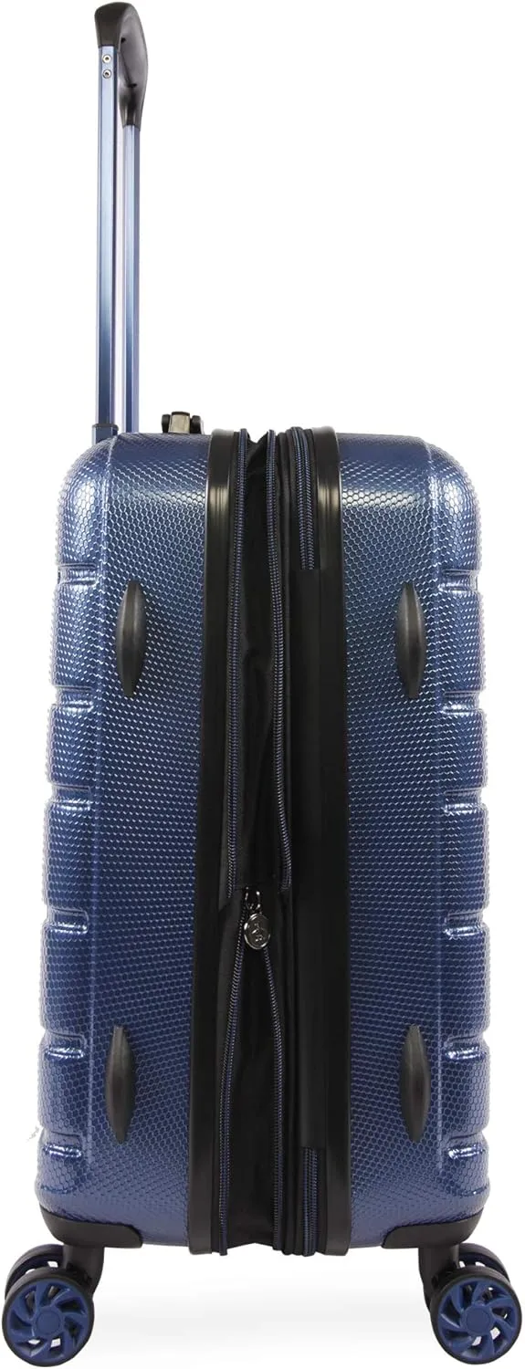 Original Penguin Crimson 21" Hardside Carry-on Spinner Luggage,Telescoping Handles, Metallic Blue, One Size