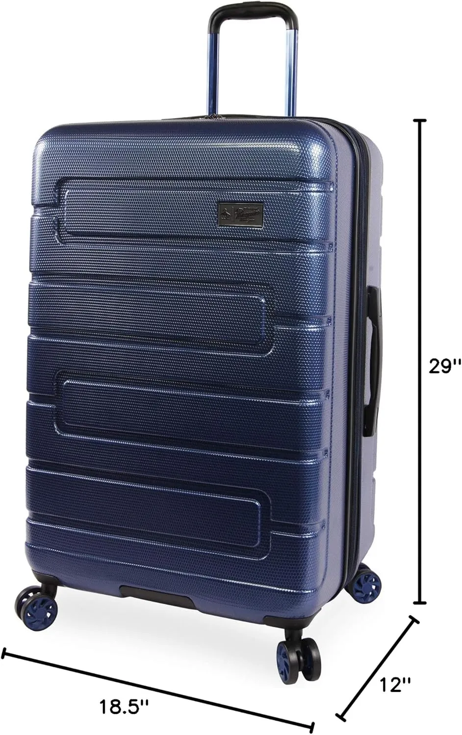 ORIGINAL PENGUIN Luggage Crimson 29" Hardside Check in Spinner, Telescoping Handles, Metallic Blue, One Size