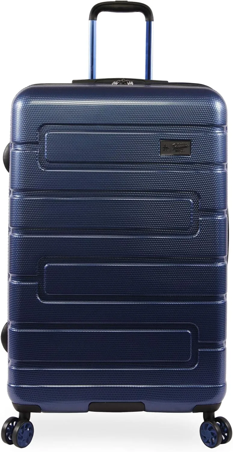 ORIGINAL PENGUIN Luggage Crimson 29" Hardside Check in Spinner, Telescoping Handles, Metallic Blue, One Size