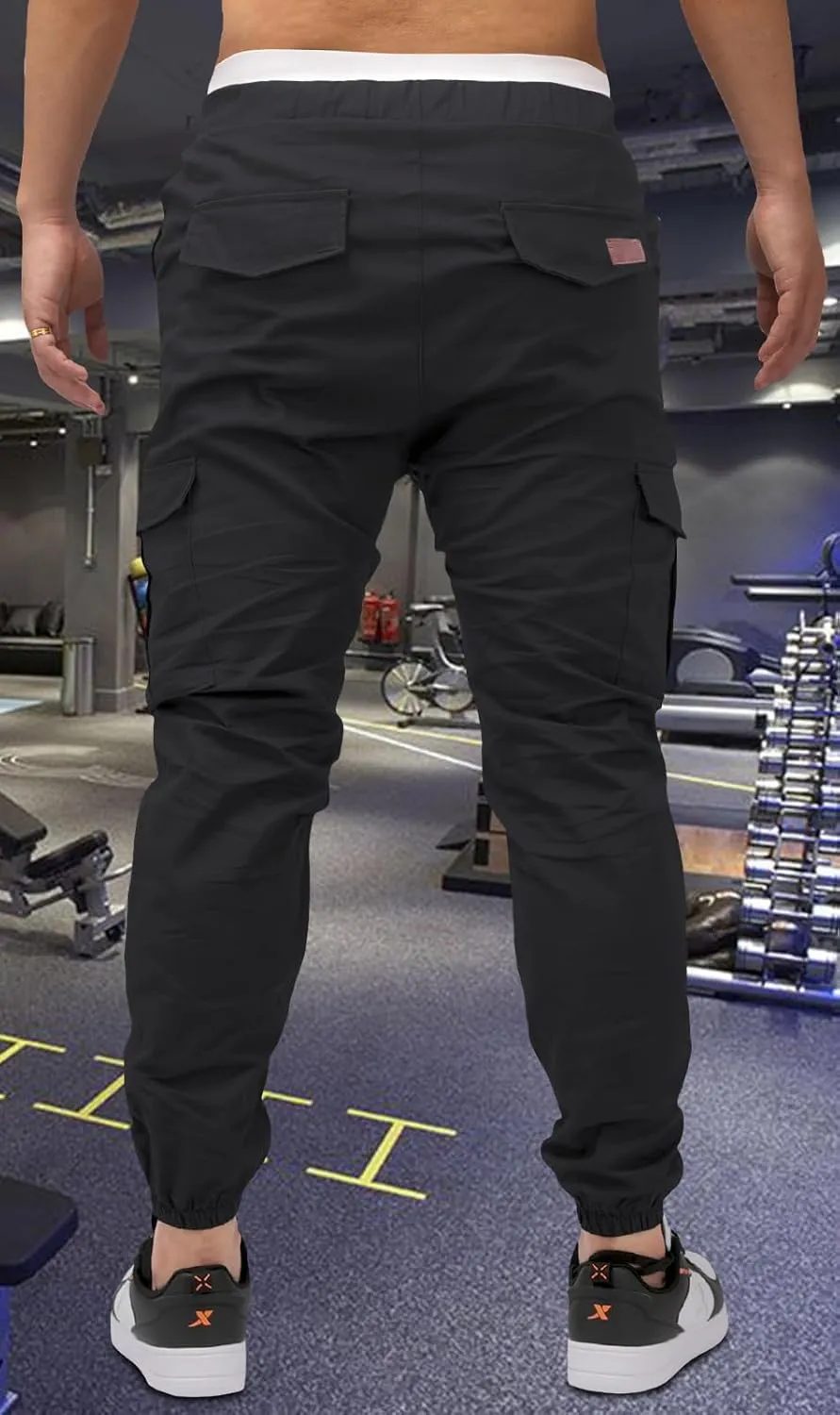 OUTSON Mens Fashion Joggers Sports Pants Casual Cotton Cargo Pants Gym Sweatpants Trousers Mens Long Pant