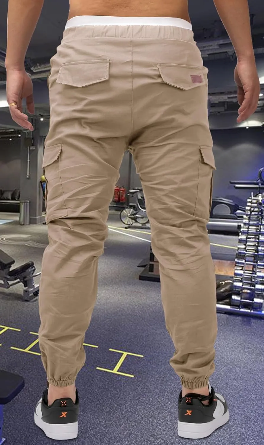 OUTSON Mens Fashion Joggers Sports Pants Casual Cotton Cargo Pants Gym Sweatpants Trousers Mens Long Pant
