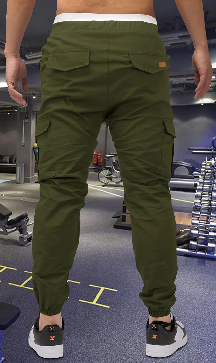 OUTSON Mens Fashion Joggers Sports Pants Casual Cotton Cargo Pants Gym Sweatpants Trousers Mens Long Pant