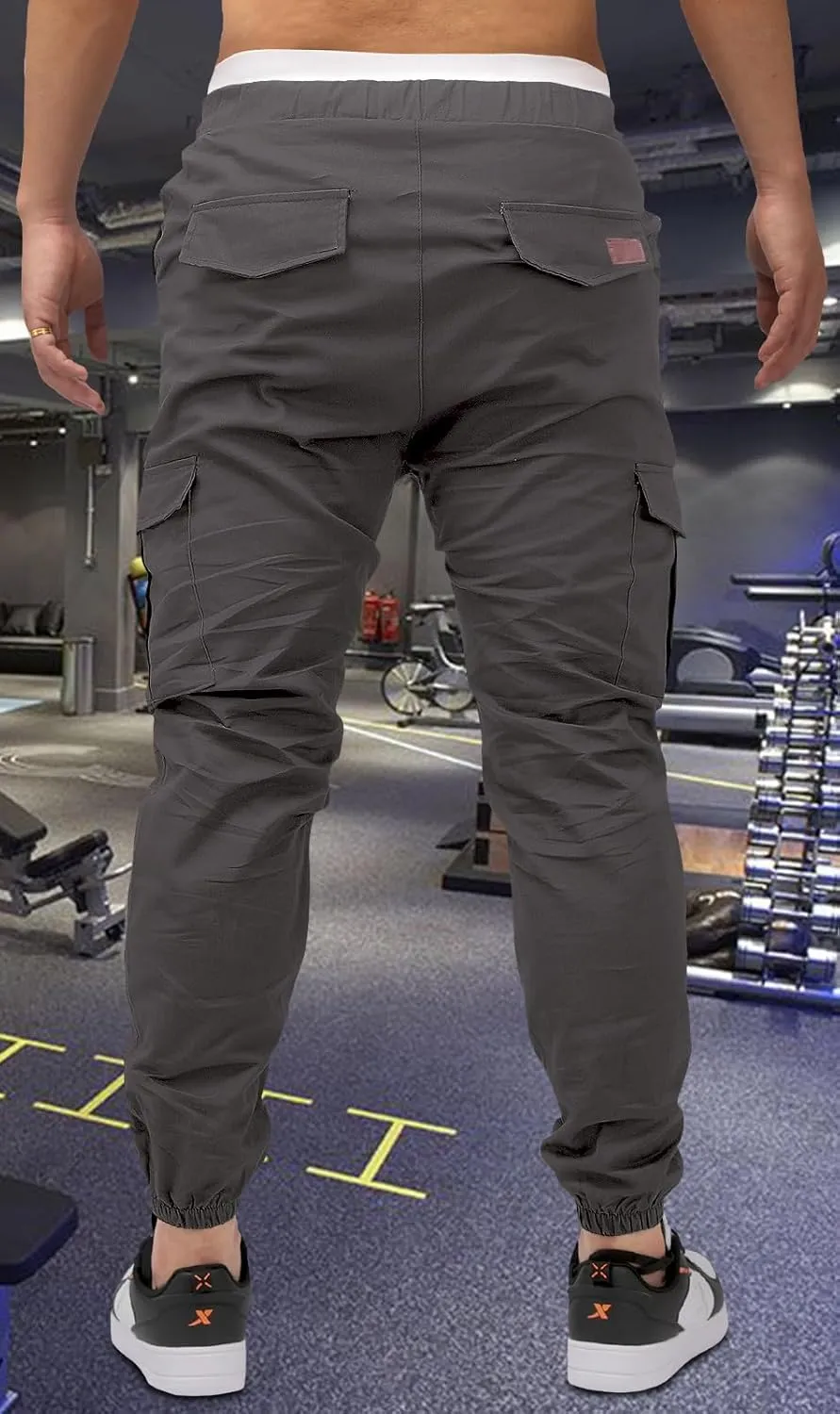 OUTSON Mens Fashion Joggers Sports Pants Casual Cotton Cargo Pants Gym Sweatpants Trousers Mens Long Pant