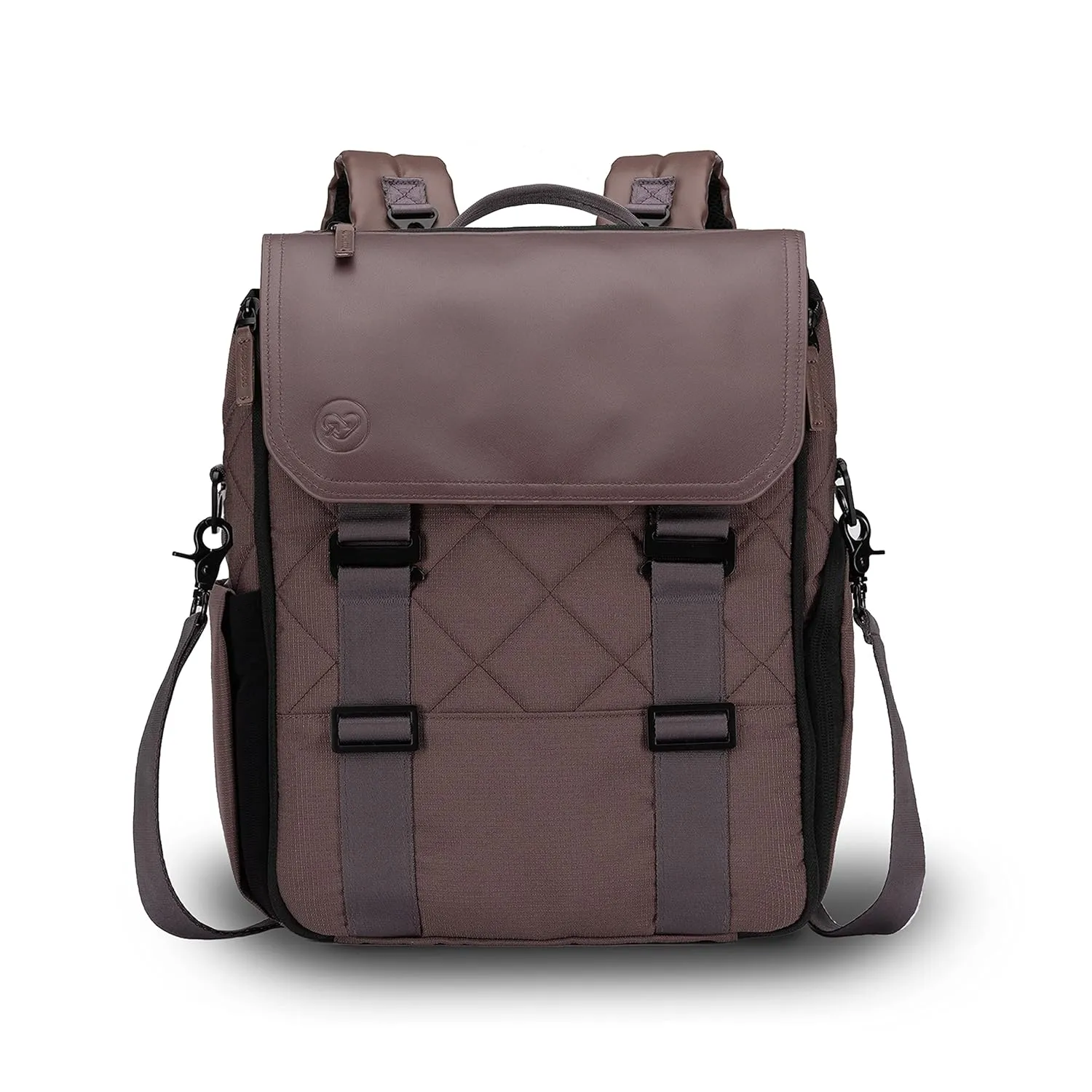 PAPERCLIP Willow Eco-Friendly Diaper Bag Backpack - Unisex Baby Diaper Bag with Changing Station - Perfect Baby Bag for Mom/Dad - Spacious Travel Companion - Stylish & Practical - Panaleras Para Bebe