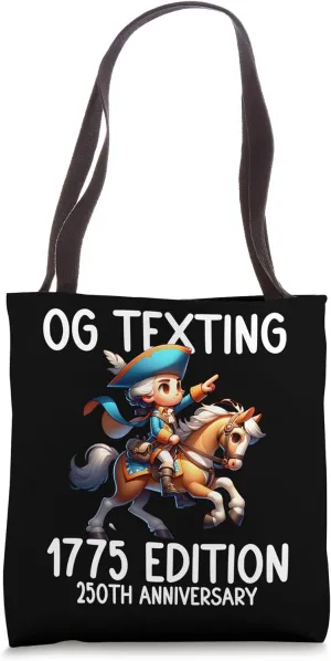 Paul Revere Style OG Texting Humor British are Coming Tote Bag