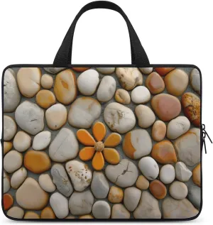 Pebble Cobble Stones Laptop Bag Laptop Case Computer Messenger Bag with Adjustable Shoulder Strap