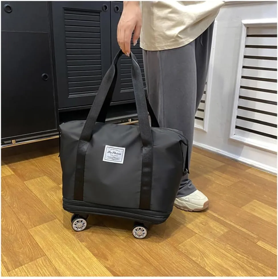 Pepepo Travel Bag With Wheels, 2025 New Large Capacity Travel Bag - Universal Wheel Removable, Large Capacity Wide-Open (LIGHT PURPLE)