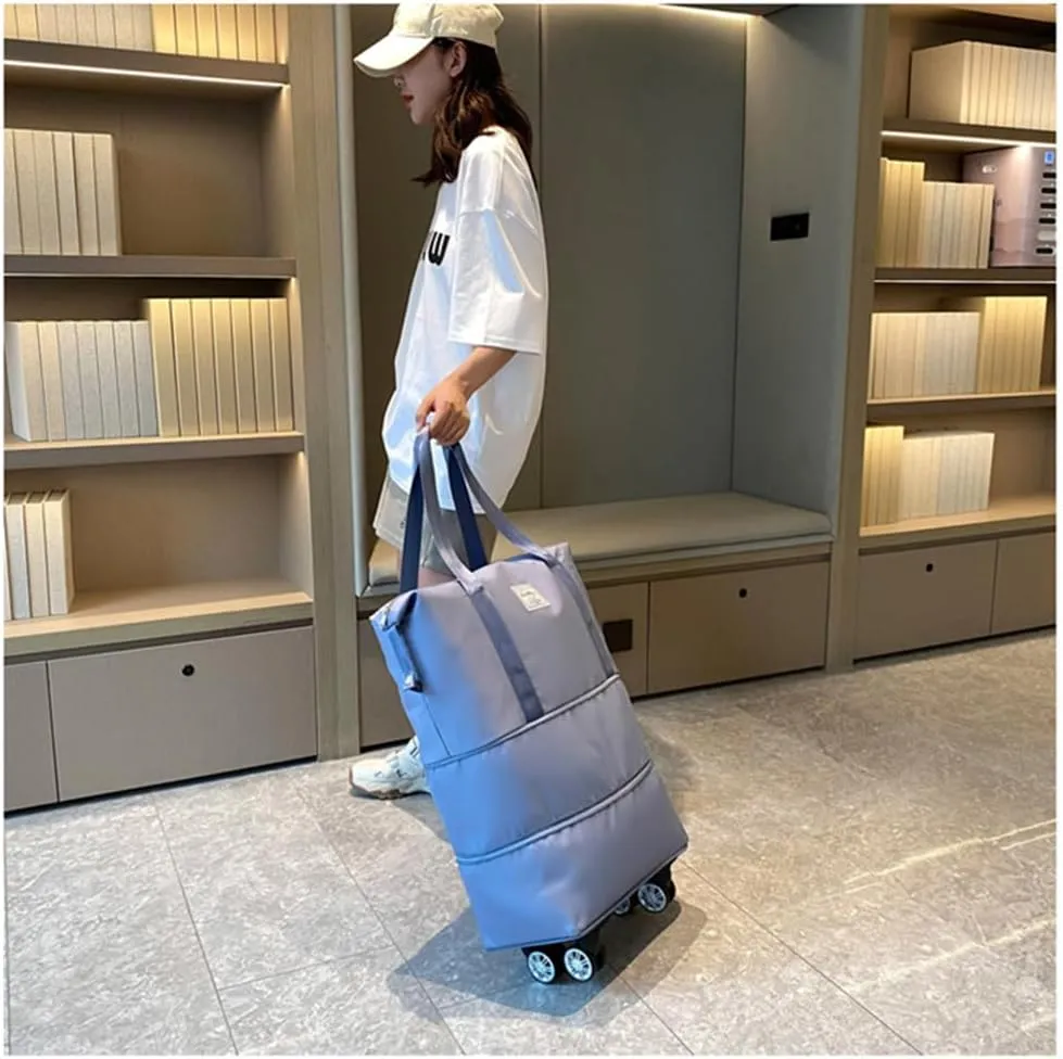 Pepepo Travel Bag With Wheels, 2025 New Large Capacity Travel Bag - Universal Wheel Removable, Large Capacity Wide-Open (LIGHT PURPLE)