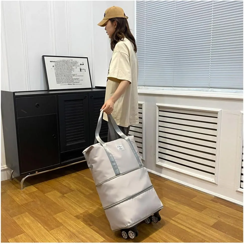 Pepepo Travel Bag With Wheels, 2025 New Large Capacity Travel Bag - Universal Wheel Removable, Large Capacity Wide-Open (LIGHT PURPLE)