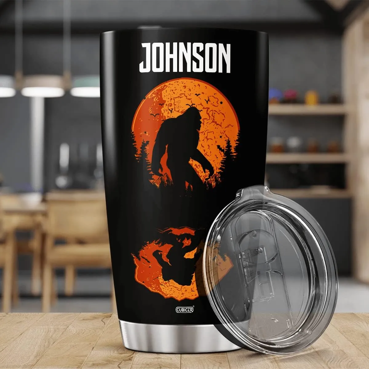 Personalized Coffee Tumbler Customized Name Bigfoot Tumblers Cups Oz Gifts For Children Husband Dad Men On Birthday Fathers Day Travel Engraved Mug Vacuum Insulated Cups