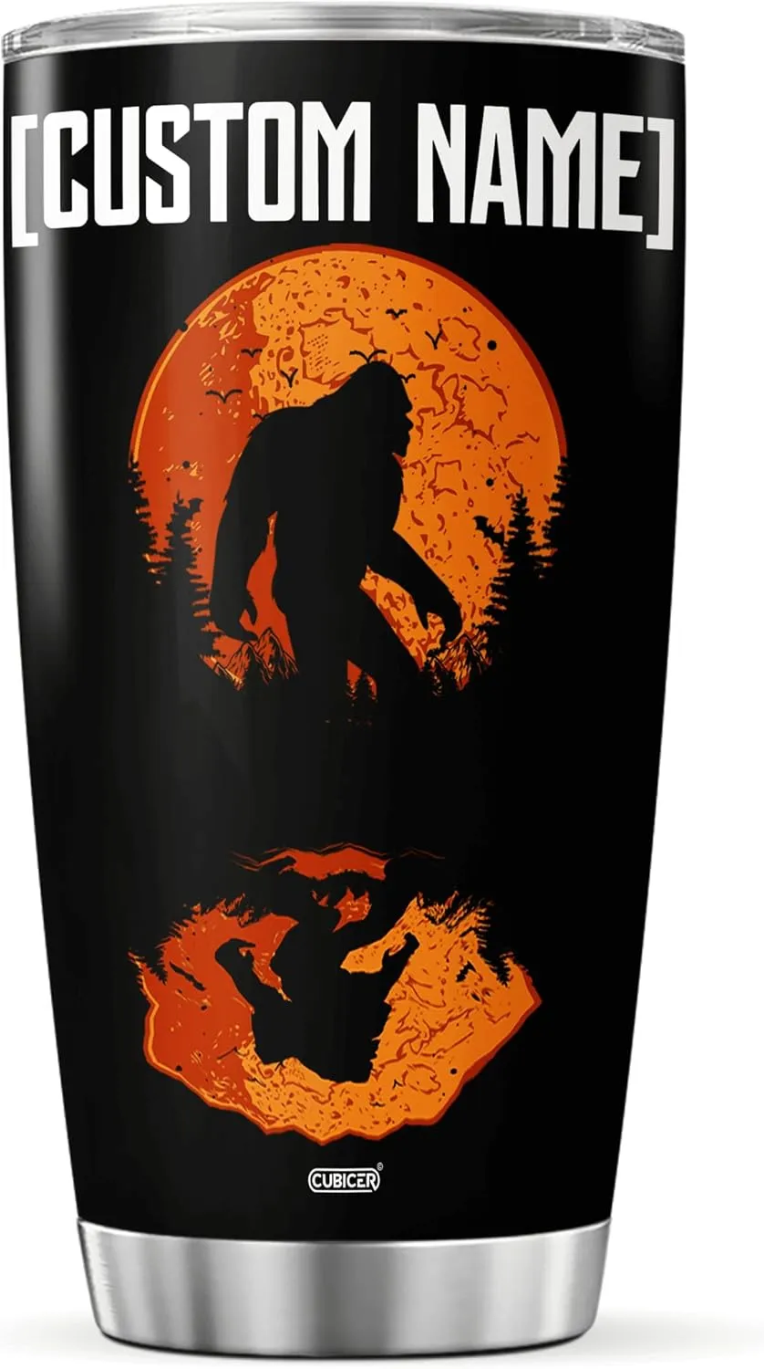 Personalized Coffee Tumbler Customized Name Bigfoot Tumblers Cups Oz Gifts For Children Husband Dad Men On Birthday Fathers Day Travel Engraved Mug Vacuum Insulated Cups