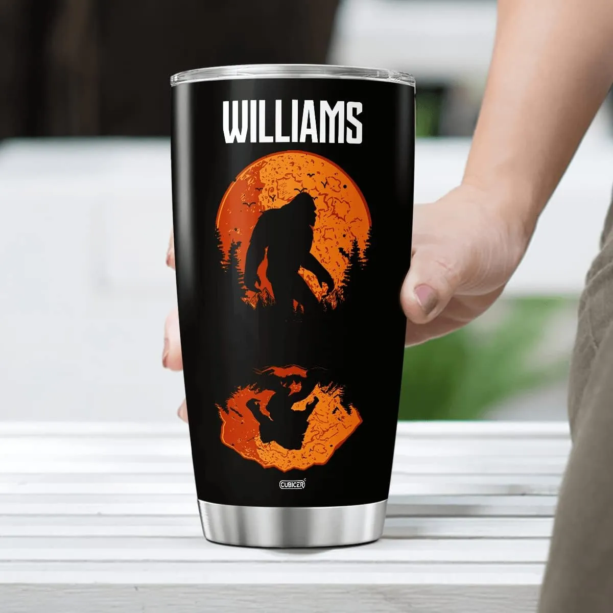 Personalized Coffee Tumbler Customized Name Bigfoot Tumblers Cups Oz Gifts For Children Husband Dad Men On Birthday Fathers Day Travel Engraved Mug Vacuum Insulated Cups