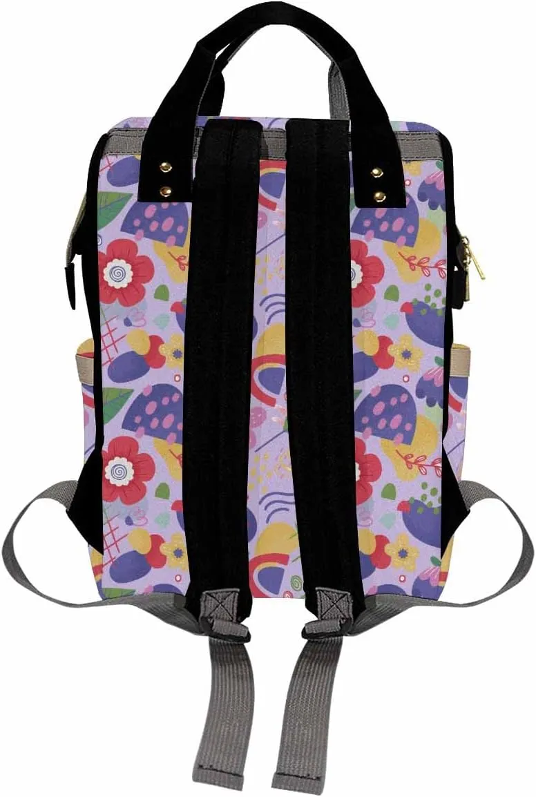 Personalized Diaper Bag Backpack with Name for Baby Girls, Custom Name Baby Bag Nursing Nappy Bag Travel Tote Bag Handbag Shoulder Bag Gifts for Mom Girl, Customized Kids Schoolbag, Baby Shower Gifts