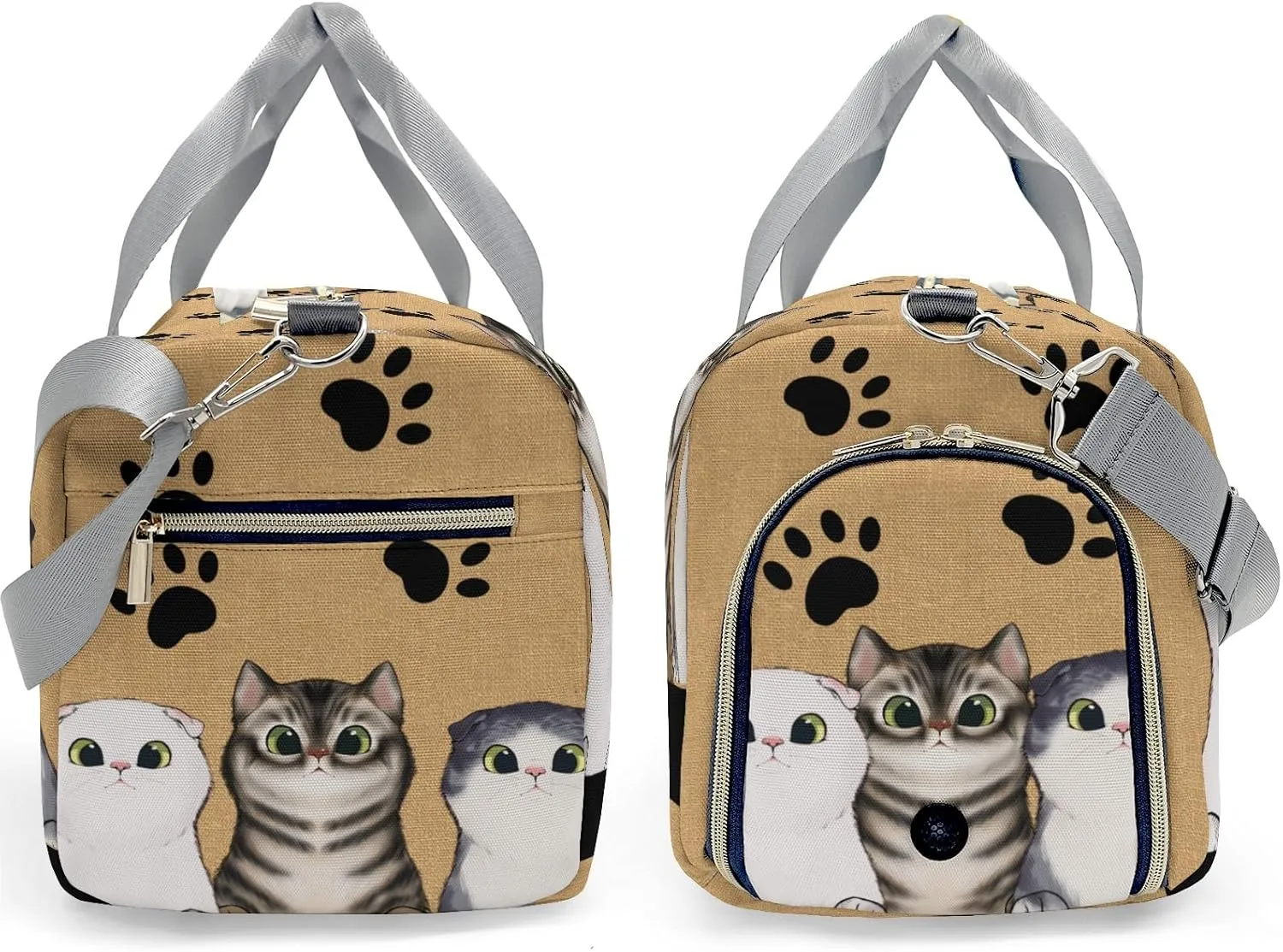 Personalized Duffel Bag Cute Cat Paw Prints Function Meets Fashion: Travel Bags for Fitness Journey