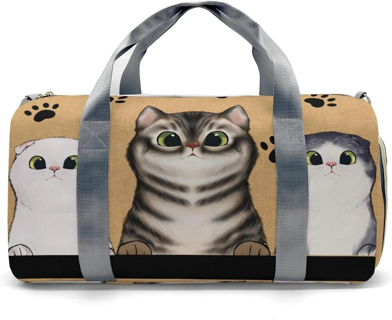 Personalized Duffel Bag Cute Cat Paw Prints Function Meets Fashion: Travel Bags for Fitness Journey