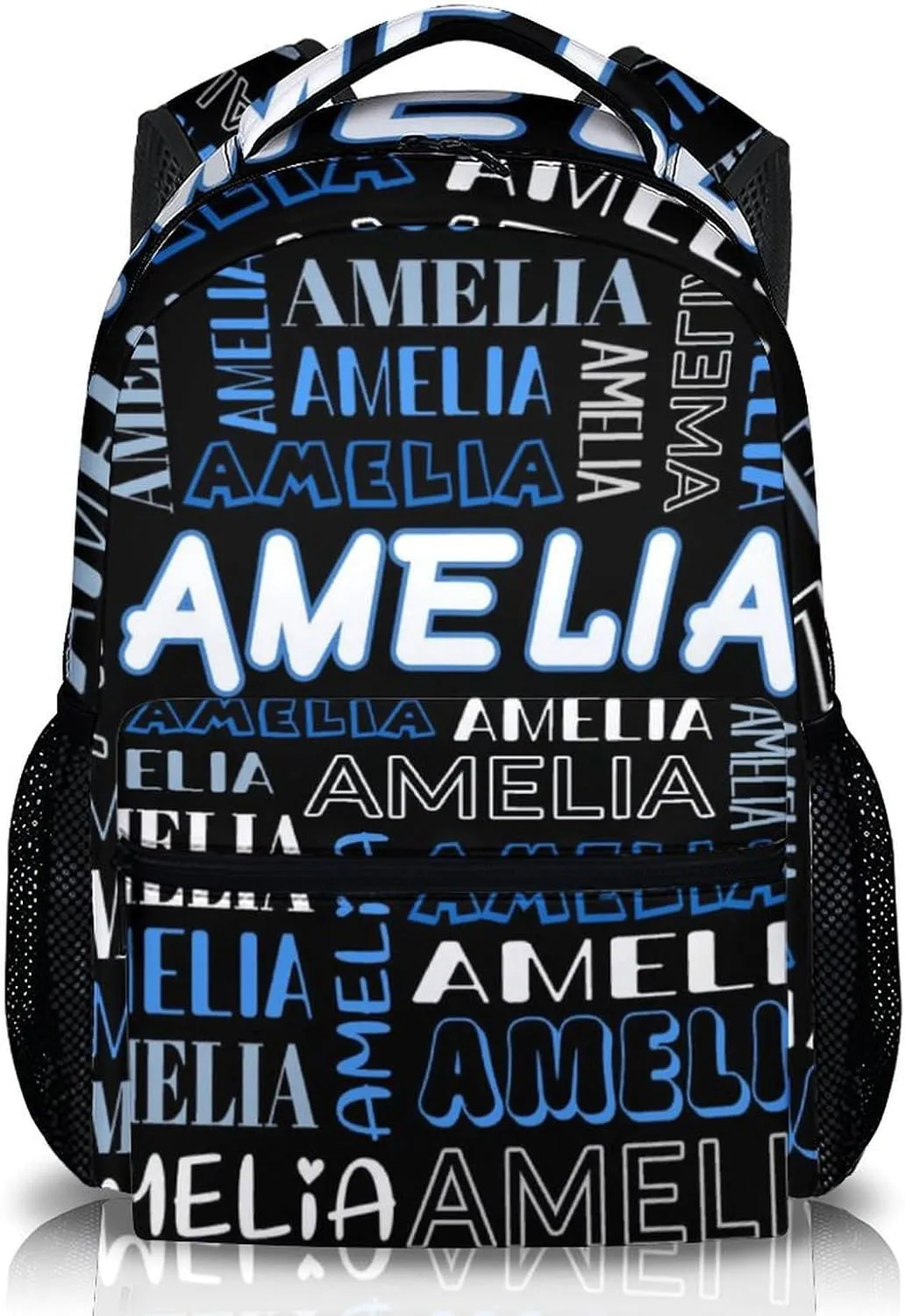 Personalized Kids School Backpack with Name, Custom Name Book Bag for Boys Girls 3-10, 17 Inch Students Backpack for Preschool Elementary Kindergarten