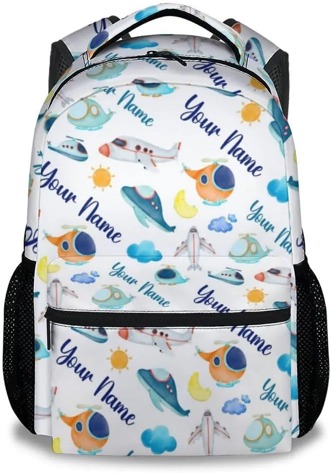 Personalized Kids Travel Backpack - 17 Inch Large Capacity Airplane Bookbag - Lightweight Kids' Backpacks for Elementary, Preschool & Travel