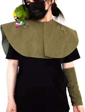Pet Bird Shoulder Poop Protector and Protective Anti-Scratch Arm Guard Set, Anti-Bite Shoulder Pad Diaper Shawl for Parrot Macaw African Budgies Parakeet Agapornis Fischeri Cockatiel Lovebird