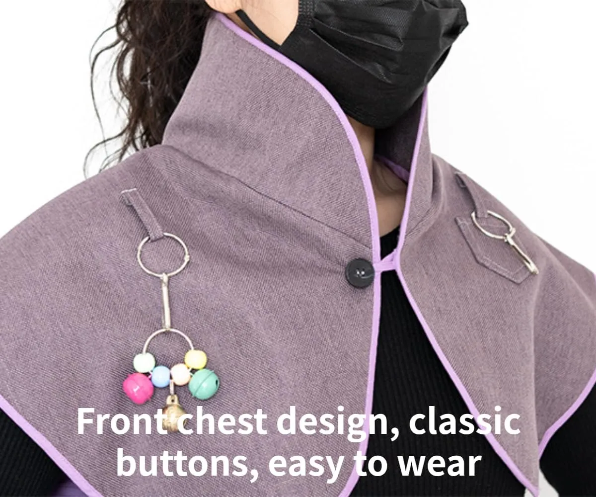 Pet Bird Upgraded Shoulder, Neck Poop Protector and Protective Anti-Scratch Arm Guard Set, Anti-Bite Shoulder Pad Diaper Shawl for Parrot Macaw African Budgies Parakeet Agapornis Fischeri Cockatiel