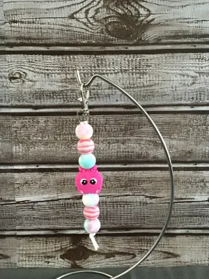 Pink Monster Keychain