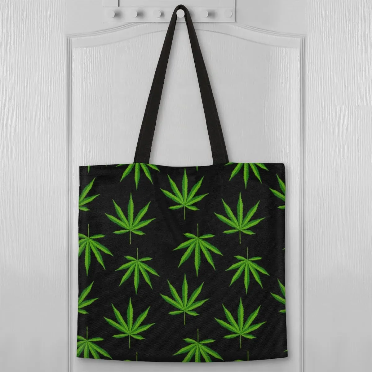 Pink Roses Flowers Bloom Canvas Tote Bag for Women Men Stylish Tote Handbag Shoulder Bag Reusable Grocery Bag
