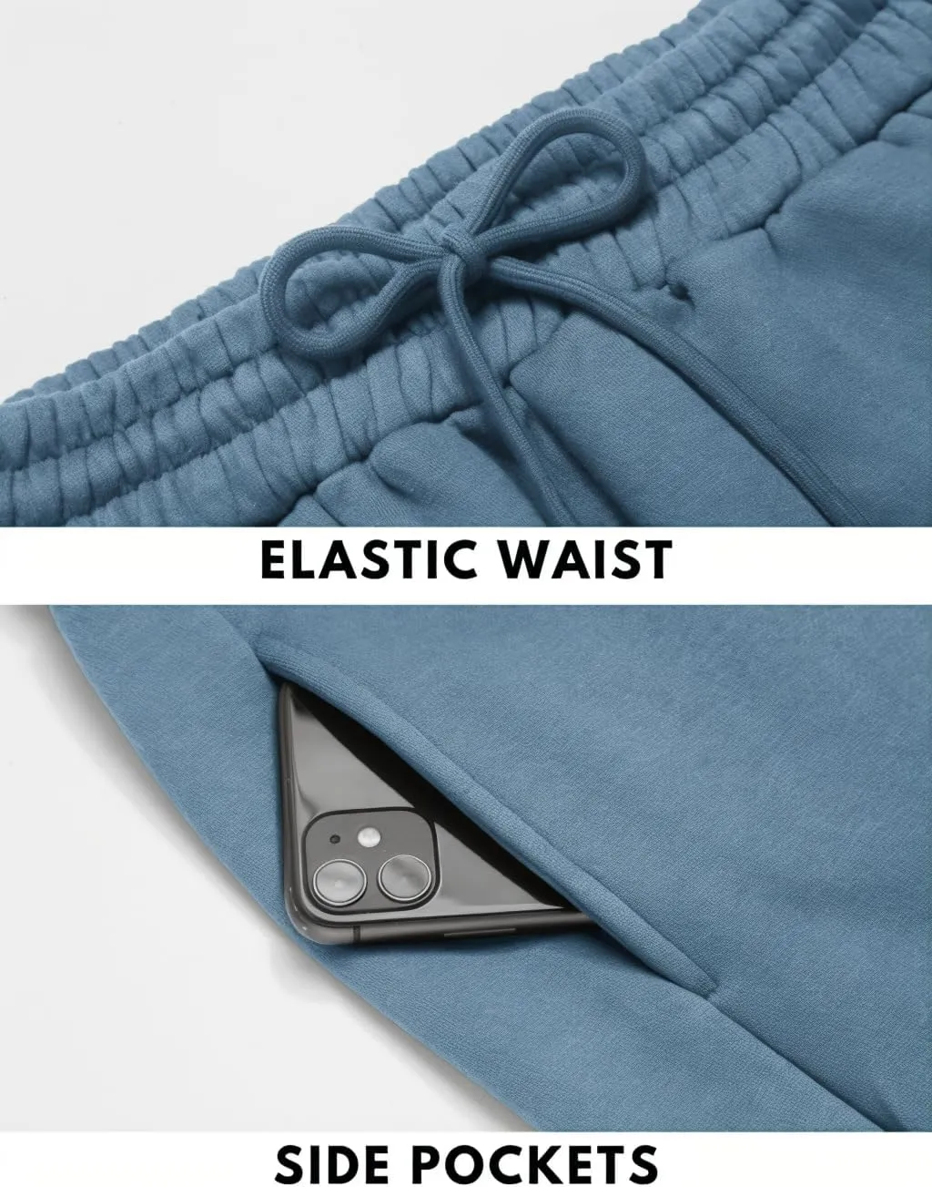 PINSPARK Women's Fleece Lined Sweatpants Winter Joggers Athletic Pants Casual Thick Warm Trousers Pockets