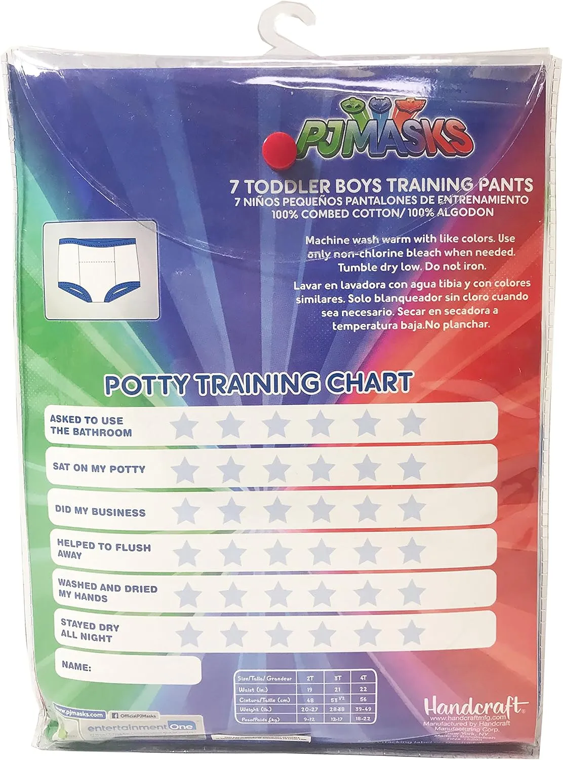PJ Masks Toddler Boys' Potty Training Pants Includes Success Tracking Chart and Stickers in Sizes 2t, 3t, and 4t